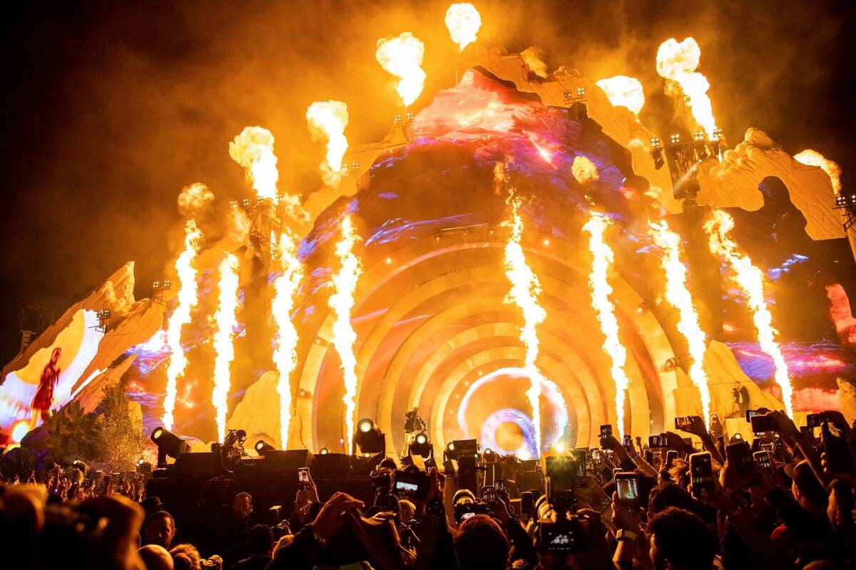 Travis Scott performs at Day 1 of the Astroworld Music Festival at NRG Park on Friday, Nov. 5, ...