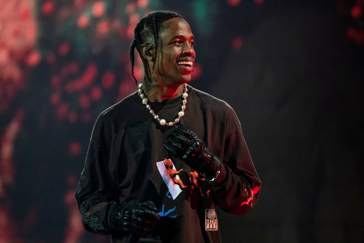 Travis Scott performs at Day 1 of the Astroworld Music Festival at NRG Park on Friday, Nov. 5, ...