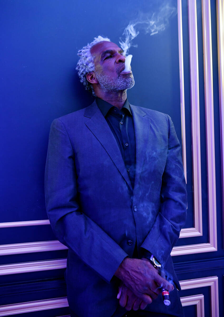 Former professional basketball Charles Oakley attends Eight Cigar Lounge grand opening at Resor ...