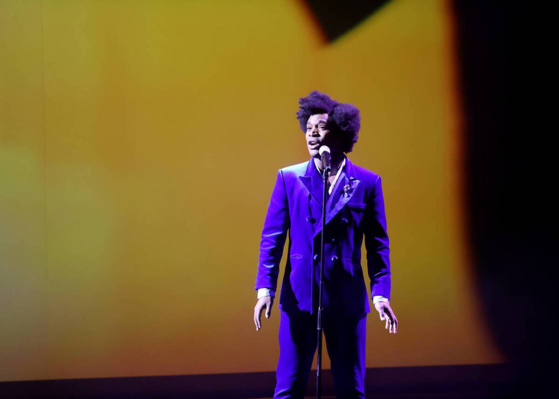Jimmie Herrod performs during a preview of “America’s Got Talent: Live!” a ...