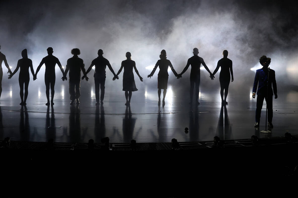 Jimmie Herrod, right, and The Silhouettes perform during a preview of “America’s ...