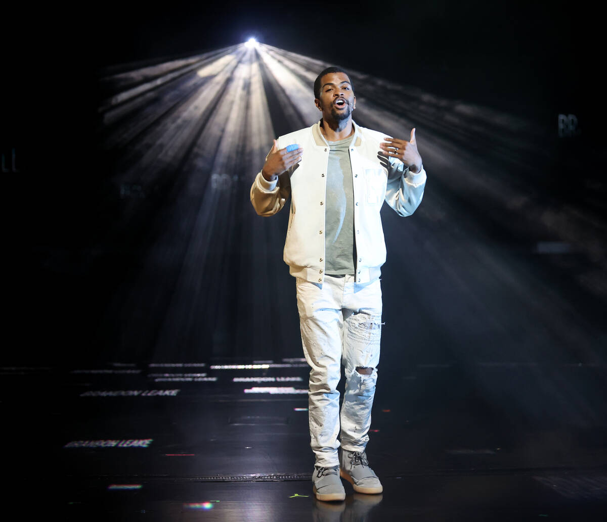 Brandon Leake performs during a preview of “America’s Got Talent: Live!” a ...