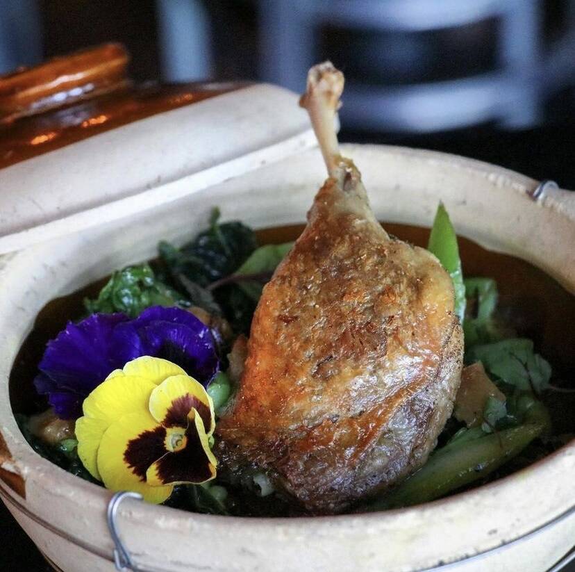 Duck confit with yellow curry couscous from The Black Sheep. (The Black Sheep)