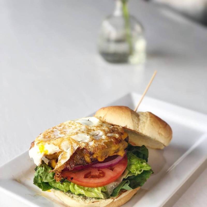 Love Bug Burger with fried egg. (Nellie's Southern Kitchen)