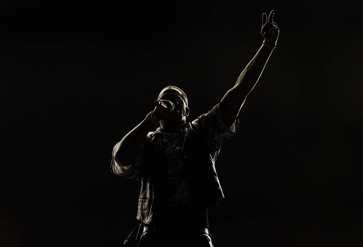 YG performs during Day N Vegas at the Las Vegas Festival Grounds on Friday, Nov. 12, 2021, in L ...