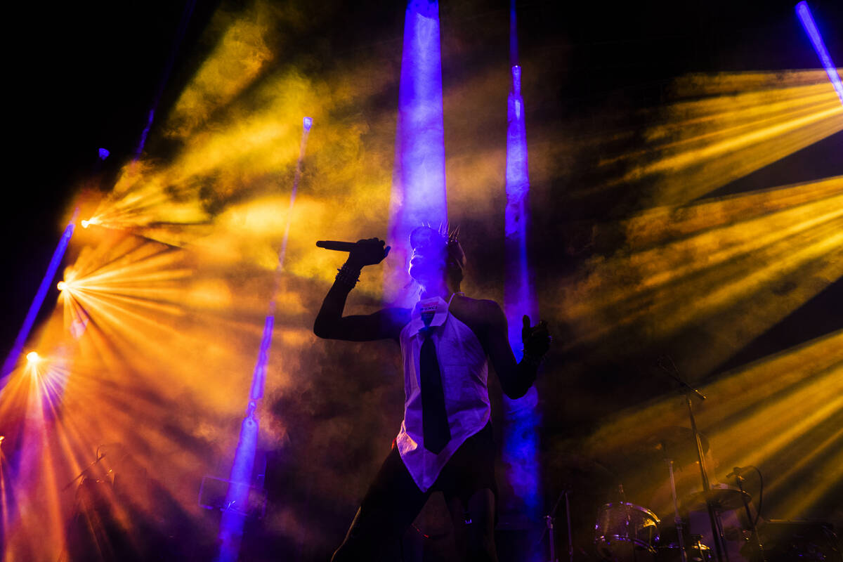 Yves Tumor performs during Day N Vegas at the Las Vegas Festival Grounds on Saturday, Nov. 13, ...