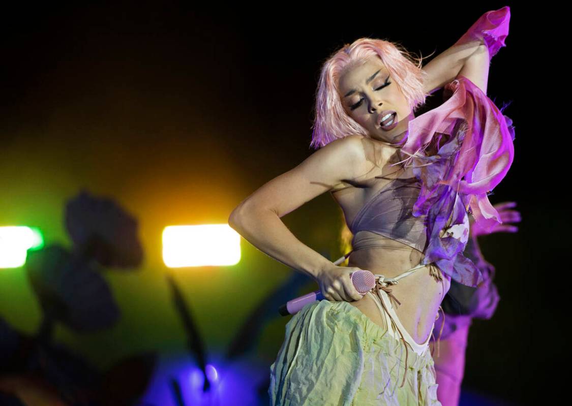 Doja Cat performs during Day N Vegas at the Las Vegas Festival Grounds on Saturday, Nov. 13, 20 ...
