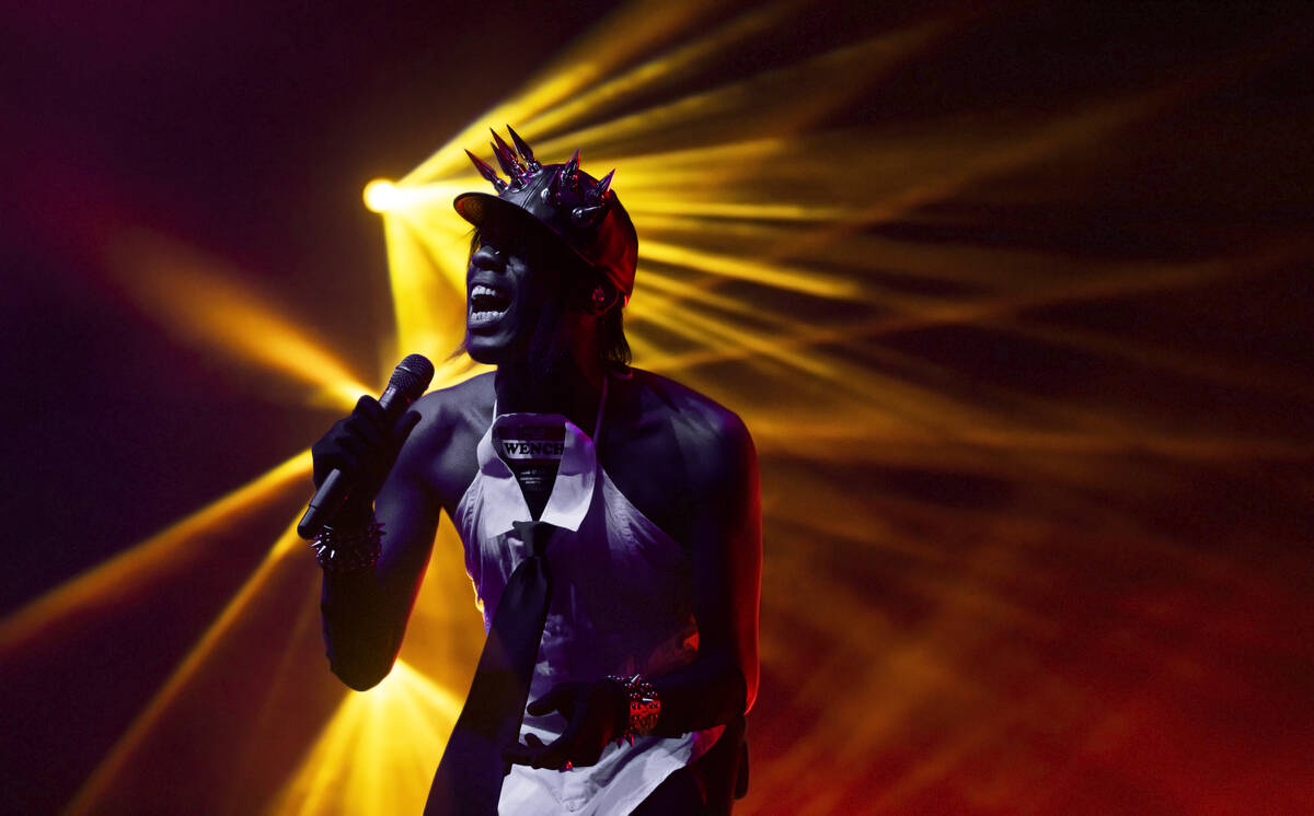 Yves Tumor performs during Day N Vegas at the Las Vegas Festival Grounds on Saturday, Nov. 13, ...