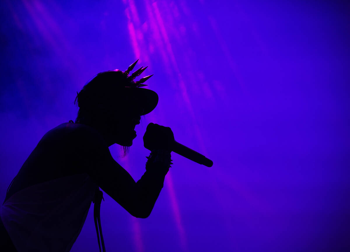 Yves Tumor performs during Day N Vegas at the Las Vegas Festival Grounds on Saturday, Nov. 13, ...