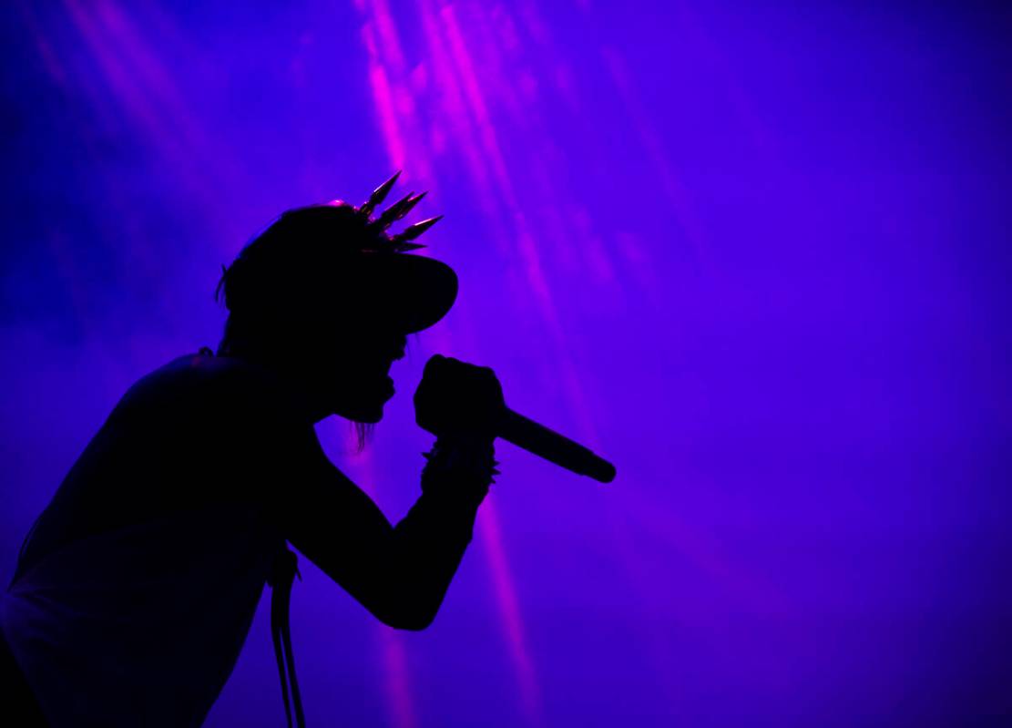 Yves Tumor performs during Day N Vegas at the Las Vegas Festival Grounds on Saturday, Nov. 13, ...