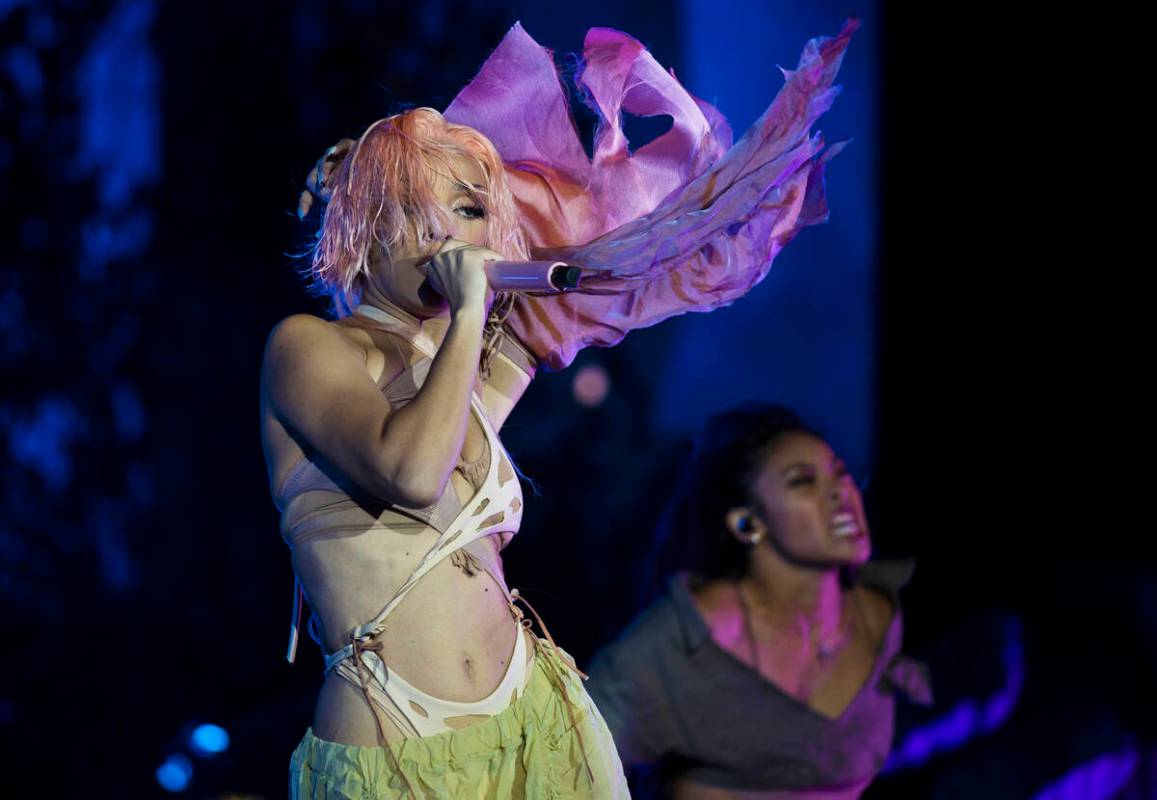 Doja Cat performs during Day N Vegas at the Las Vegas Festival Grounds on Saturday, Nov. 13, 20 ...