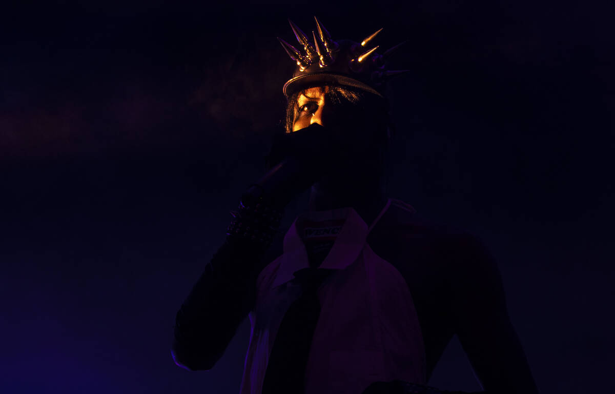 Yves Tumor performs during Day N Vegas at the Las Vegas Festival Grounds on Saturday, Nov. 13, ...