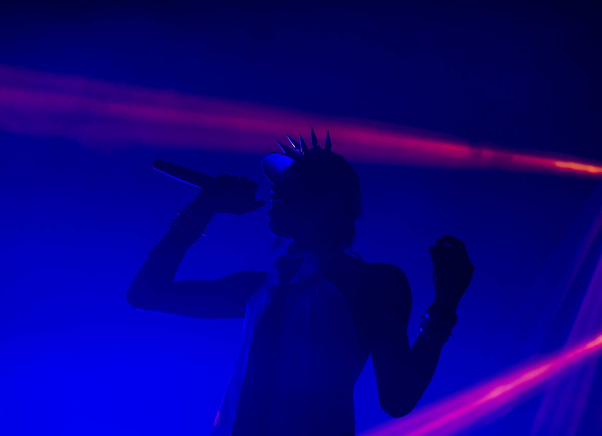Yves Tumor performs during Day N Vegas at the Las Vegas Festival Grounds on Saturday, Nov. 13, ...