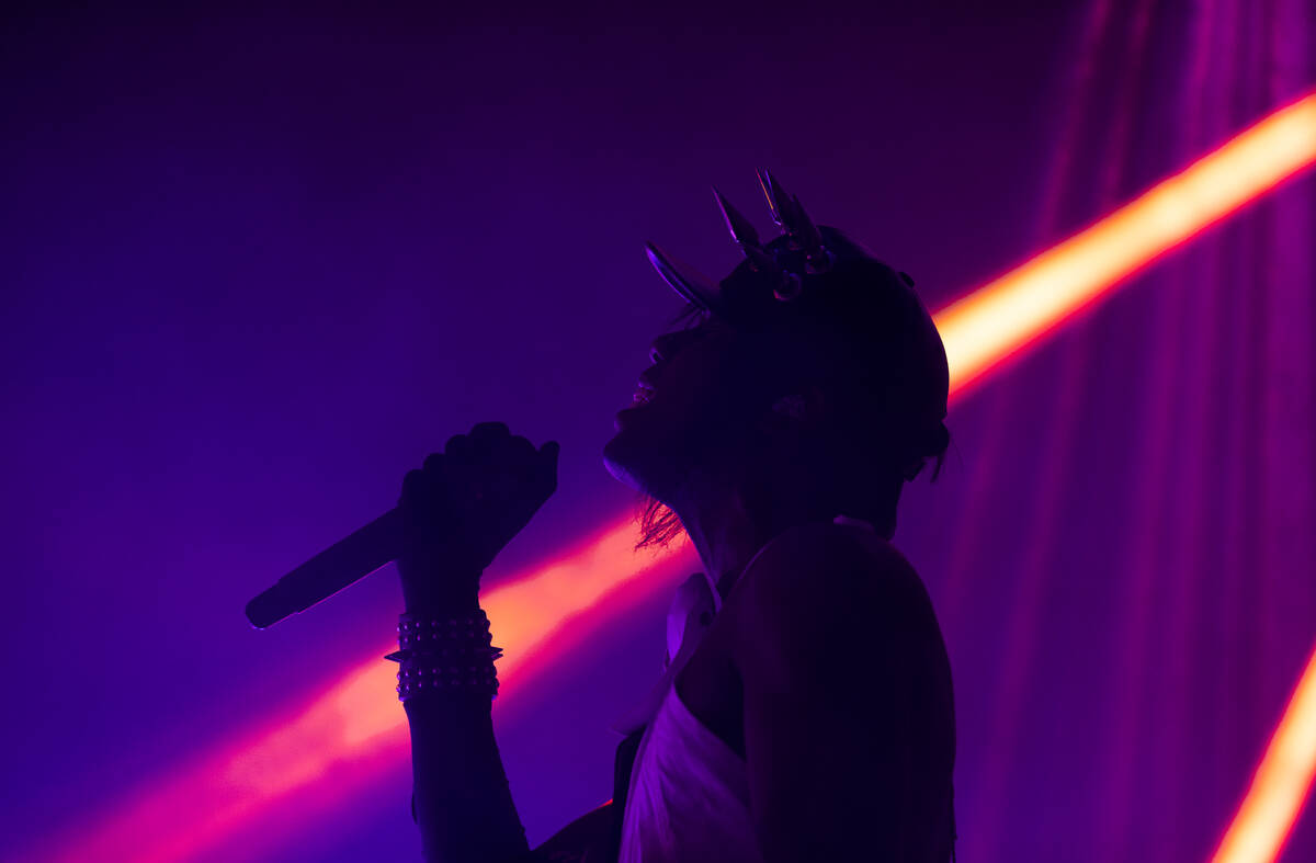Yves Tumor performs during Day N Vegas at the Las Vegas Festival Grounds on Saturday, Nov. 13, ...