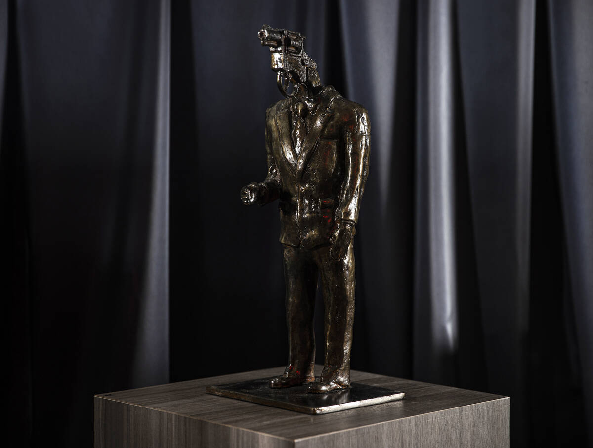 Anthony Gunter’s “Gun Lobby” at Core Contemporary Gallery on Monday, Nov. ...