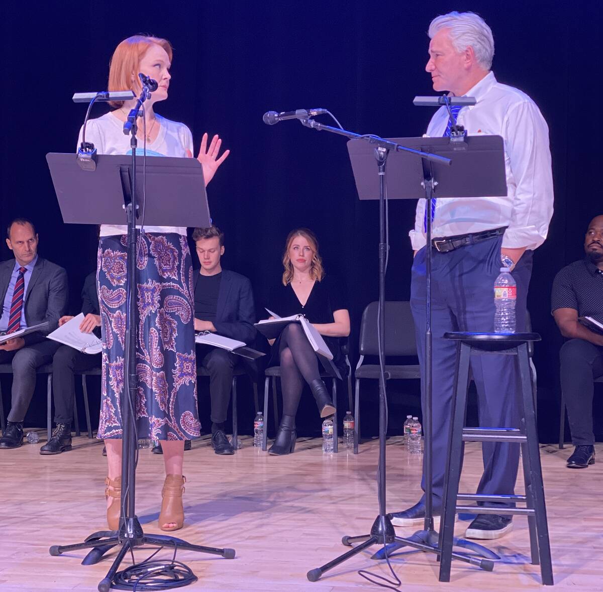 Kate Baldwin portrays Carolyn Goodman and Doug Sills plays Oscar Goodman in "Goodman: An Americ ...