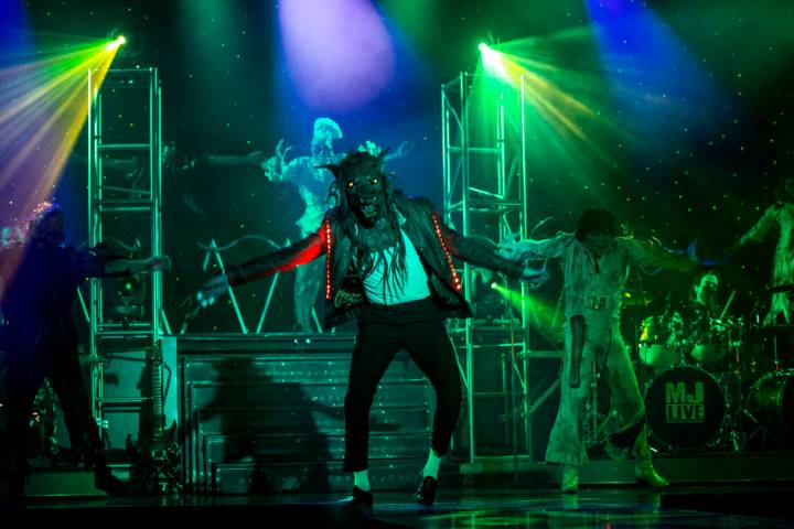 Jalles Franca as Michael Jackson performs Thriller along with dancers during the opening perfor ...