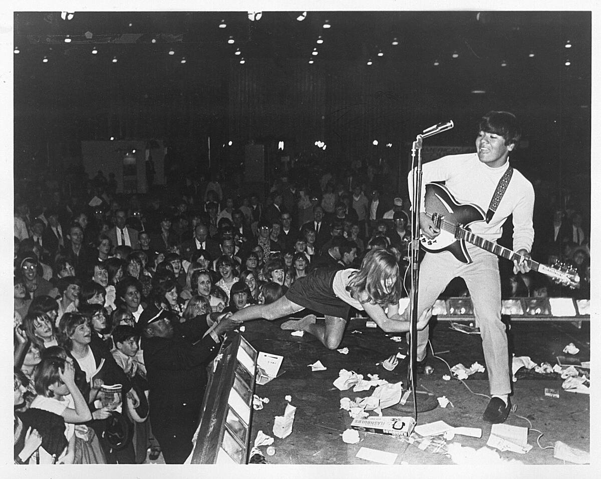 Billy Hinsche is shown onstage during his days with Dino, Desi & Billy. (Review-Journal file)