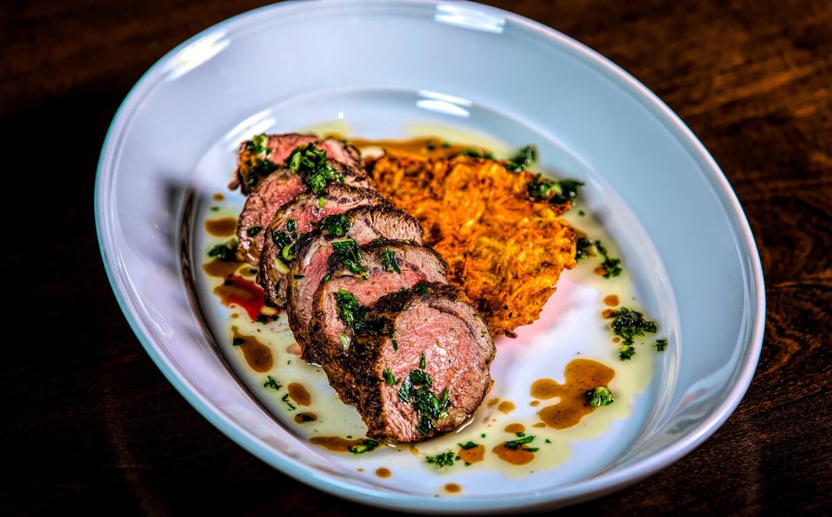 Hanukkah entree at One Steakhouse. (One Steakhouse)