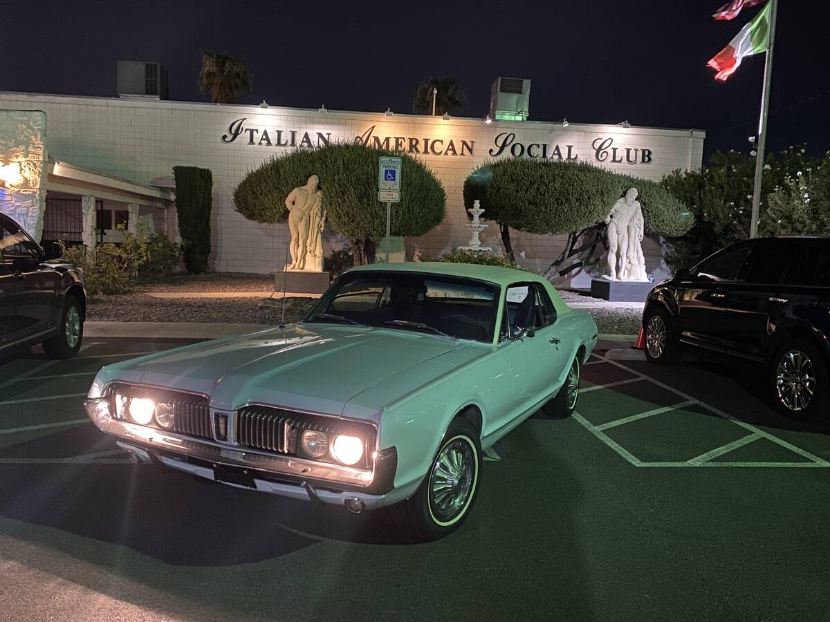 The 1967 Mercury Cougar owned by Review-Journal columnist John Katsilometes is shown at Italian ...