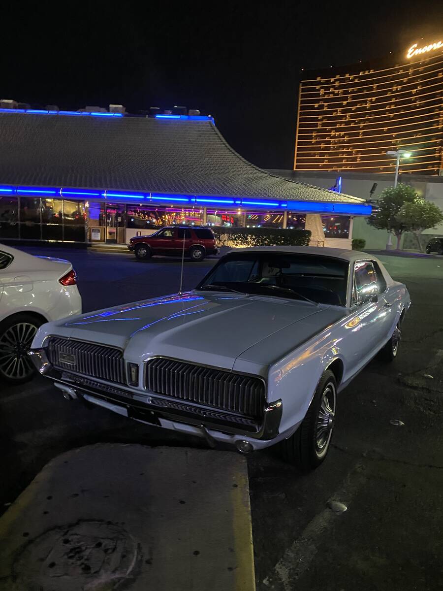 The 1967 Mercury Cougar owned by Review-Journal columnist John Katsilometes is shown at the Pep ...