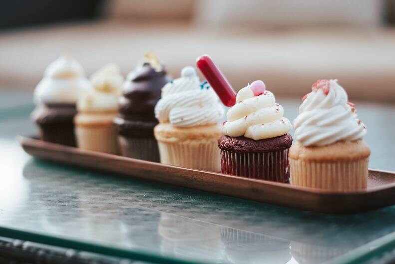 An anniversary mini-cupcake flight at Lucky Penny at Green Valley Ranch Resort. (Station Casinos)
