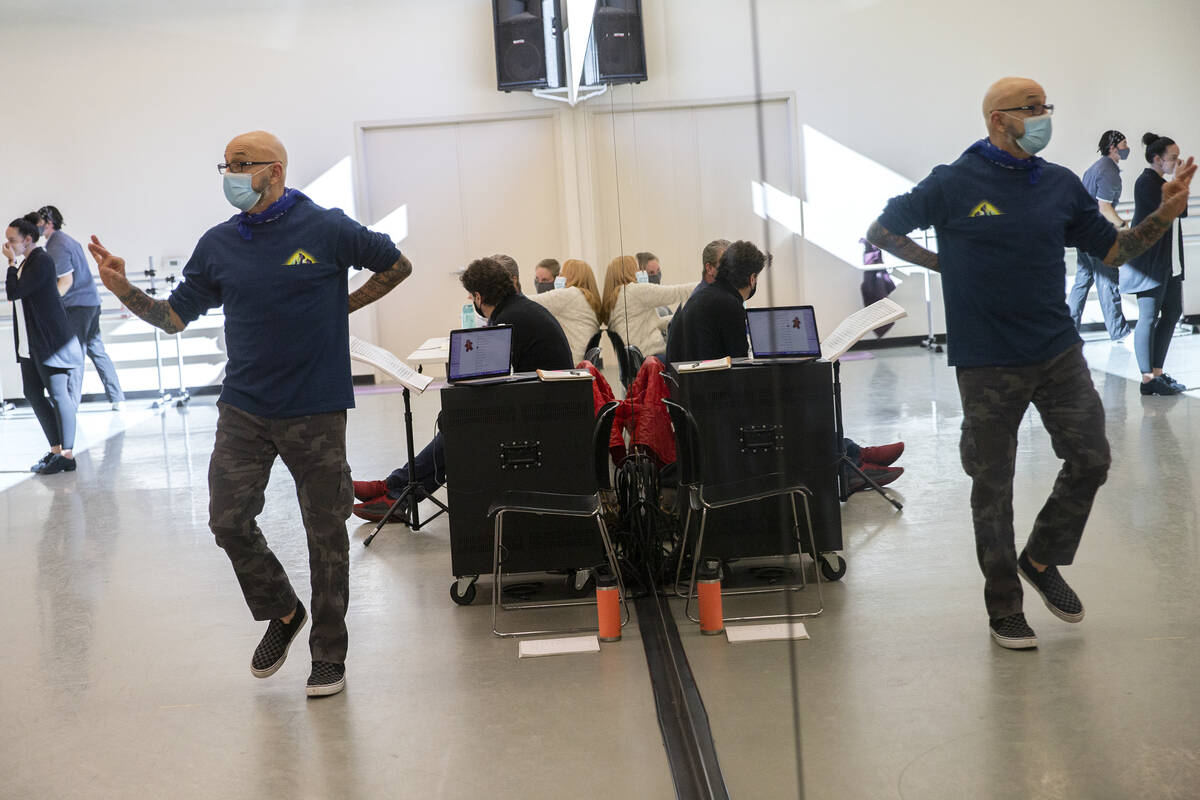 Choreographer James Canfield coaches dancers during a rehearsal for the upcoming presentation o ...