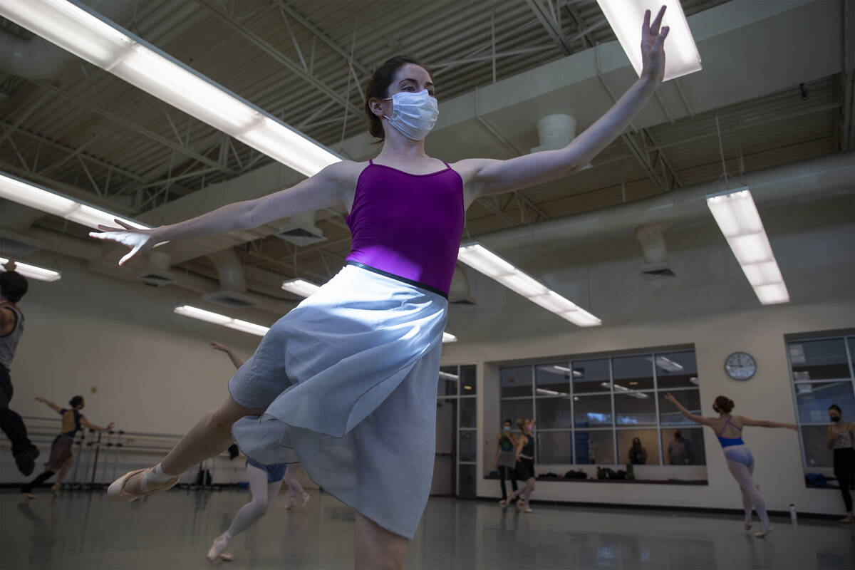 A rehearsal for the upcoming presentation of “The Nutcracker” at Nevada Ballet Th ...