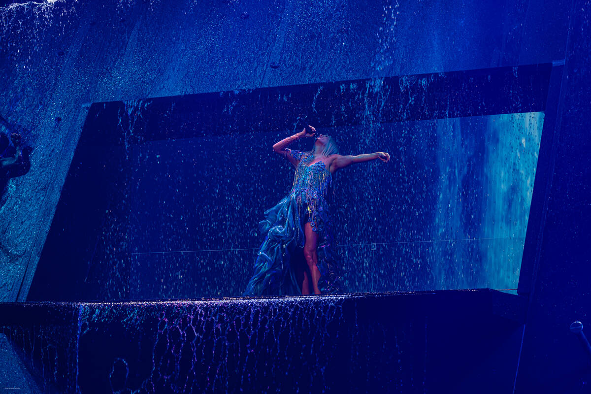 Carrie Underwood in her premiere at the Theater at Resorts World on Wednesday, Dec. 1, 2021. (R ...