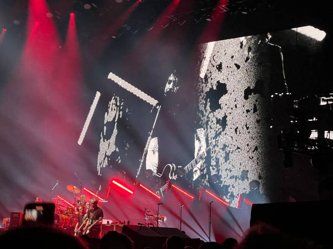 Dave Grohl of Foo Fighters is shown at Dolby Live on Saturday, Dec. 4, 2021. (John Katsilometes ...