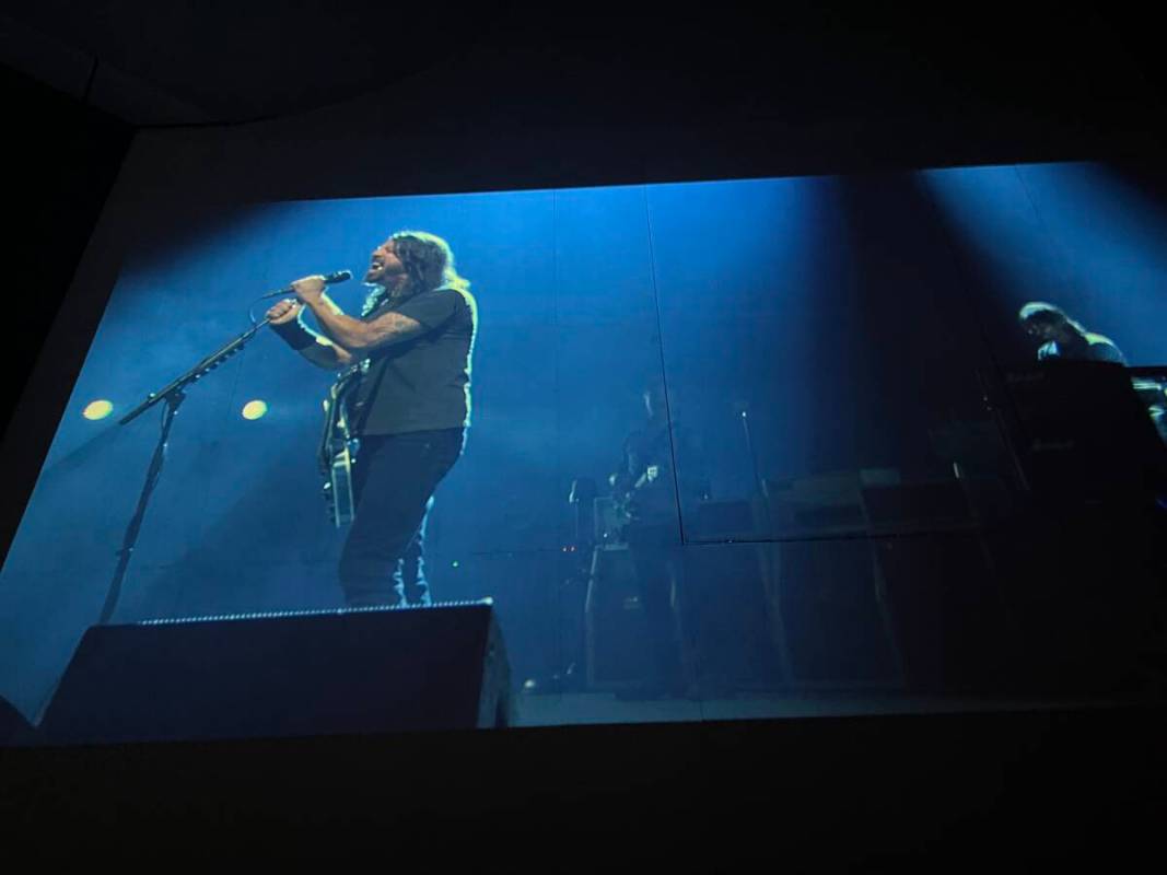 Dave Grohl of Foo Fighters is shown at Dolby Live on Saturday, Dec. 4, 2021. (John Katsilometes ...