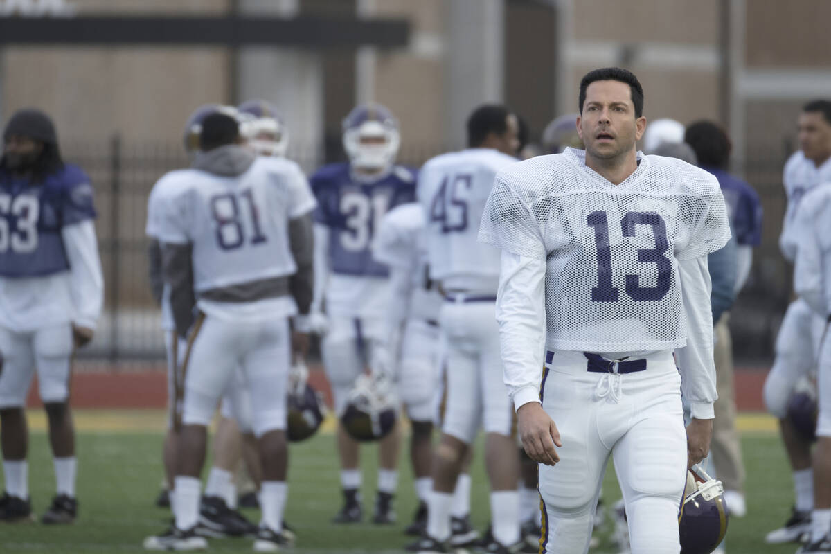 Zachary Levi as Kurt Warner in American Underdog: The Kurt Warner Story. Photo Credit: Michael ...
