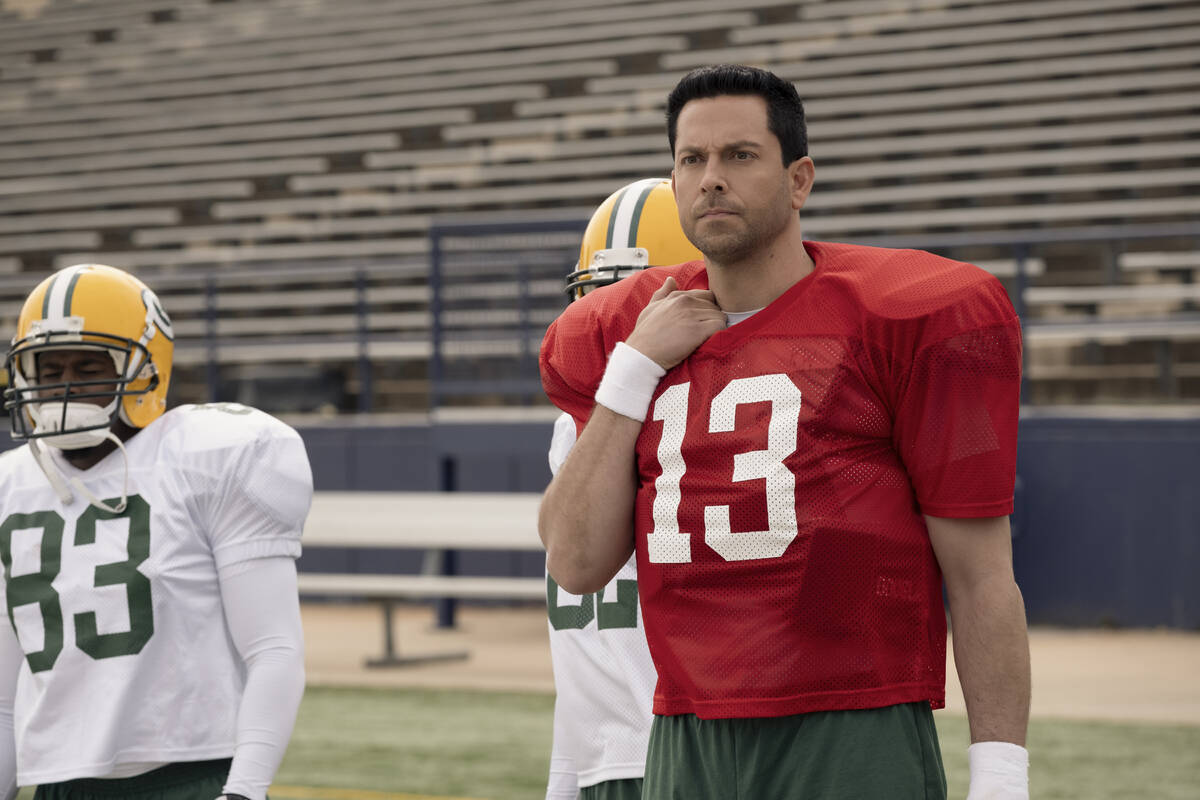 Zachary Levi as Kurt Warner in American Underdog: The Kurt Warner Story. Photo Credit: Michael ...