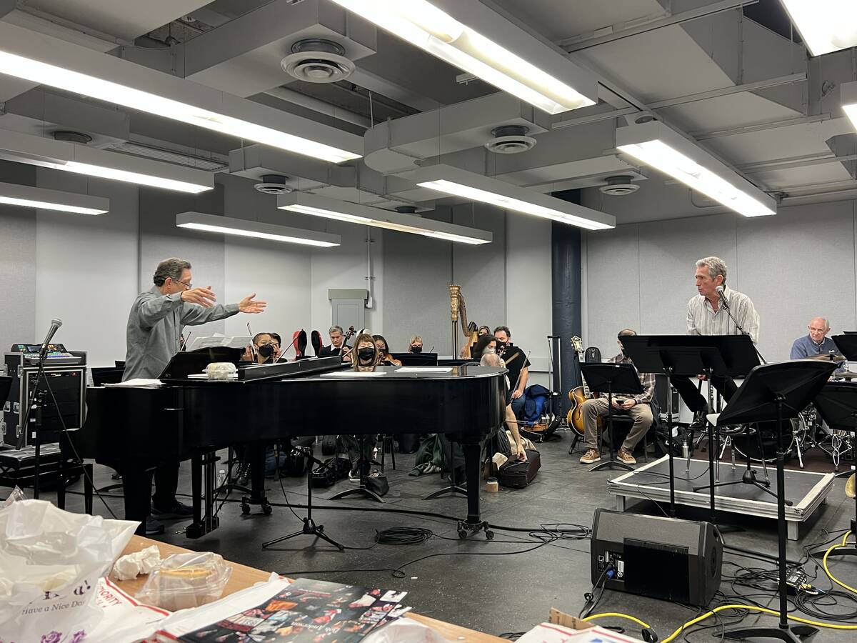 Bob Anderson and Joey Singer are shown rehearsing at Carroll Rehearsal Studios in New York on F ...