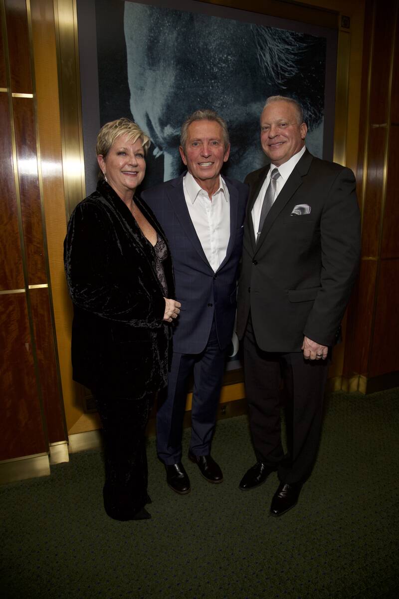 Bob Anderson is shown with Twin Palms Entertainment producers Carolyn Klucha and Keith Maas aft ...