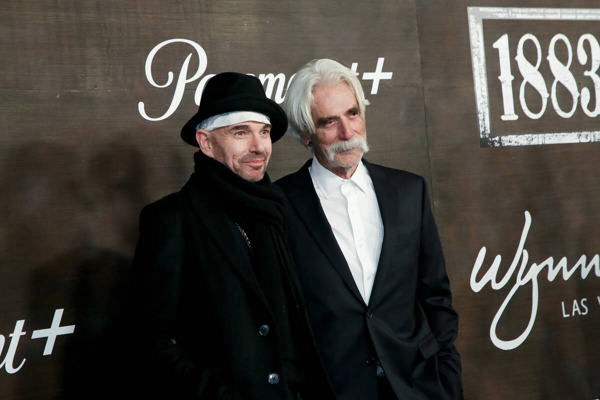 LAS VEGAS, NEVADA - DECEMBER 11: (L-R) Billy Bob Thornton and Sam Elliott attend Paramount+ and ...