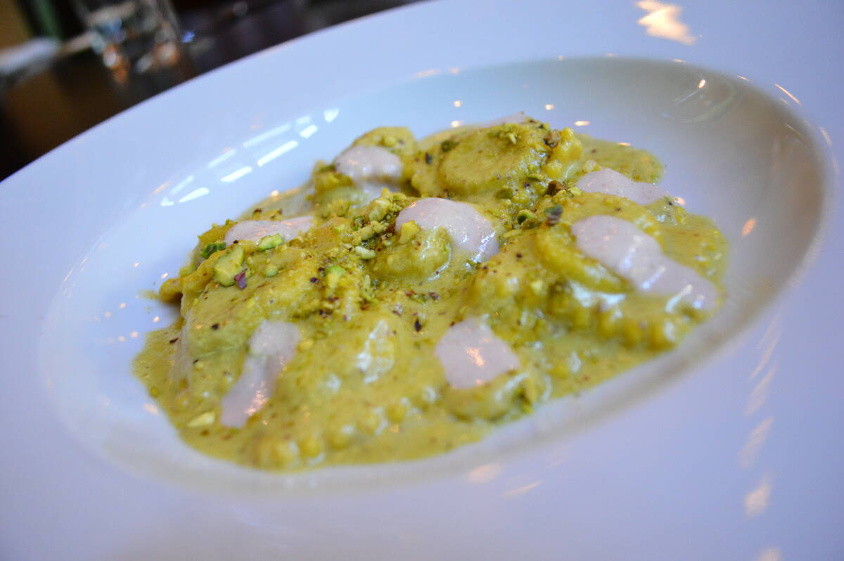 Agnolotti & Risotto Milanese (Ferraro’s Italian Restaurant & Wine Bar)