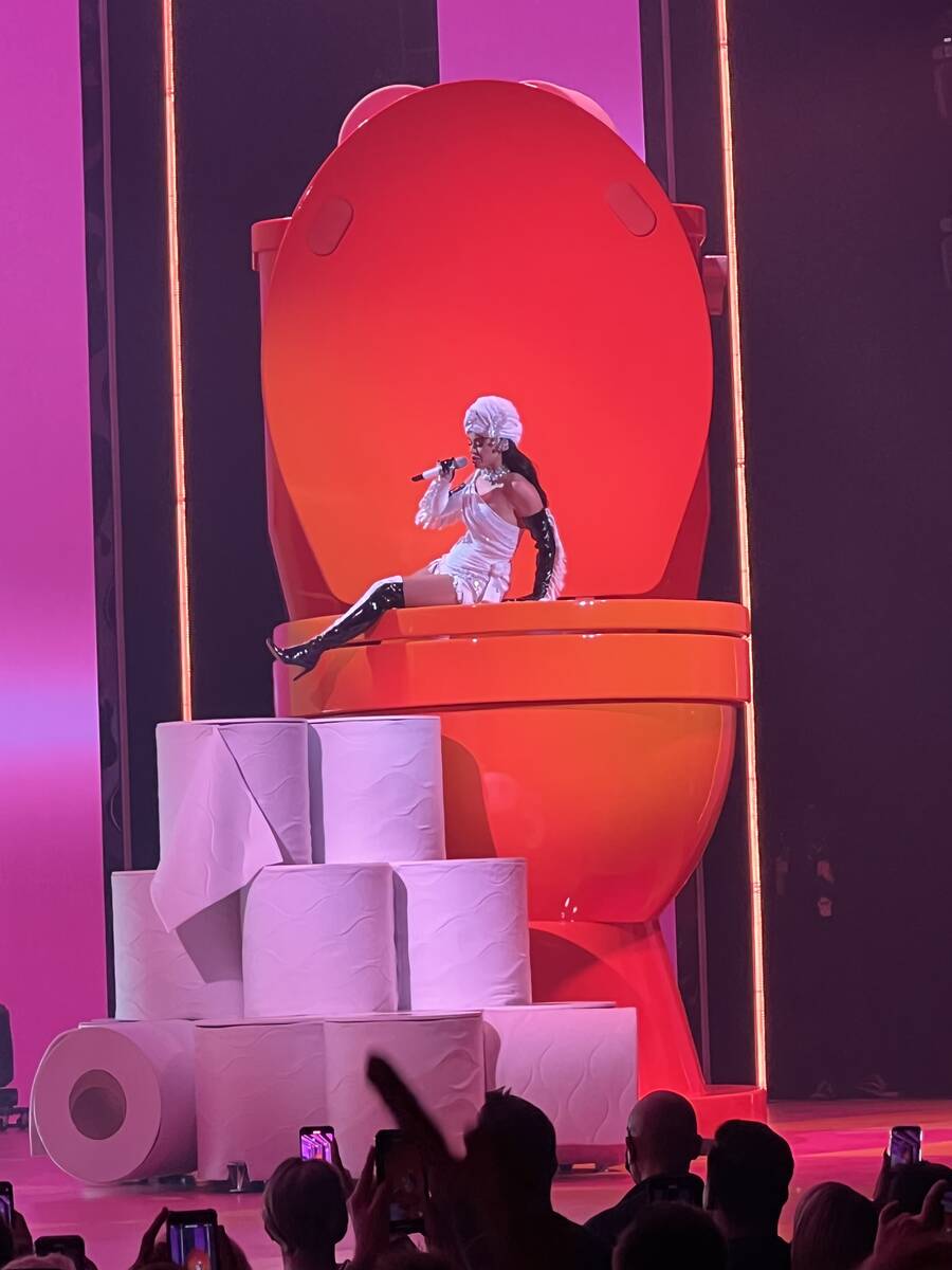 Katy Perry is shown at the opening of "Play" at the Theatre at Resorts World Las Vegas on Wedne ...