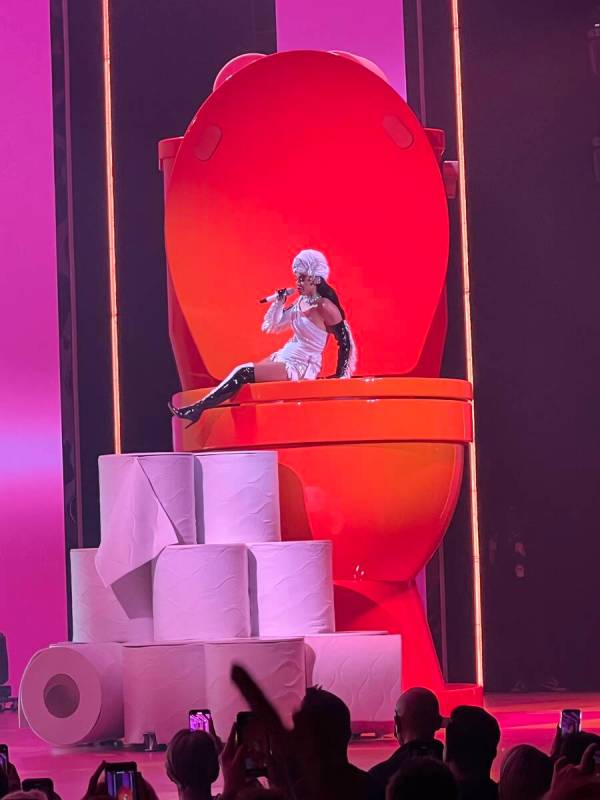 Katy Perry is shown at the opening of "Play" at the Theatre at Resorts World Las Vegas on Wedne ...