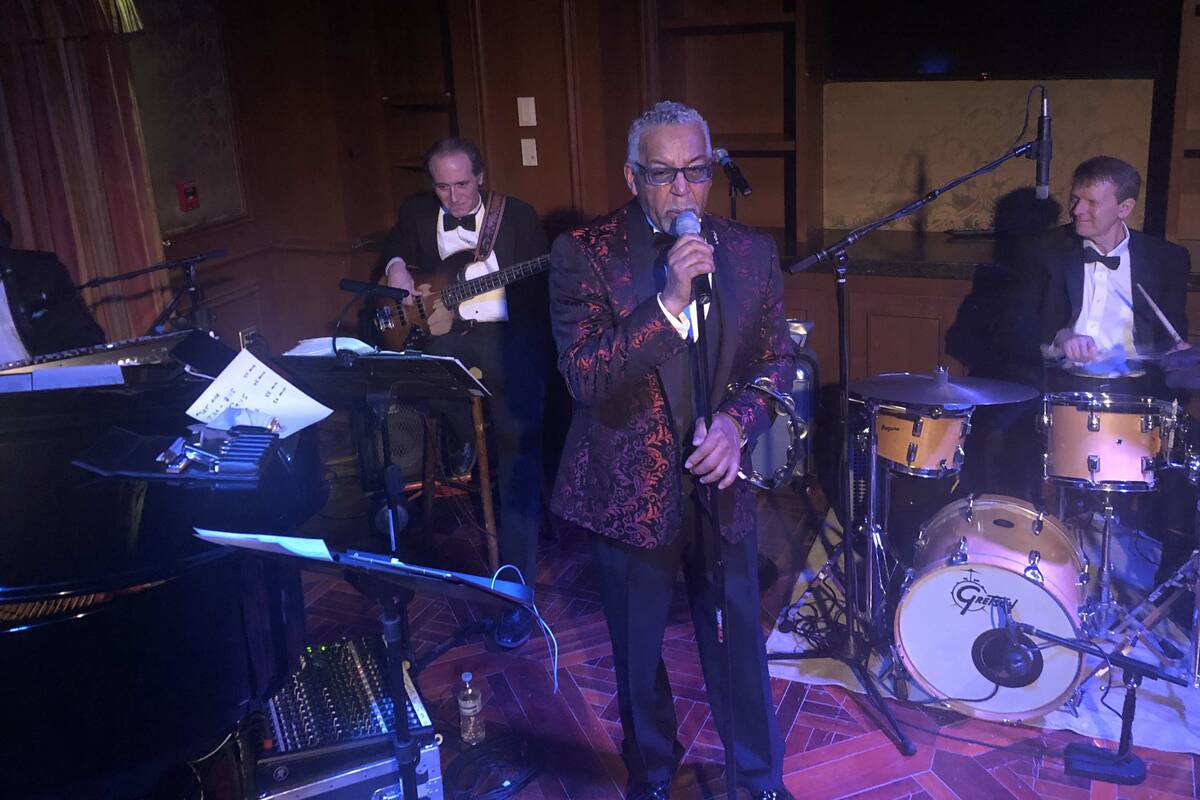 Vegas lounge great Ronnie Rose is shown performing at the re-opening party at Stirling Club at ...