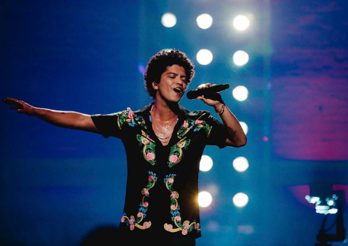 This image released by CBS shows Bruno Mars during a taping of his first primetime television s ...