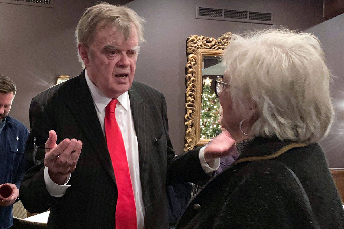 Former "A Prairie Home Companion" host Garrison Keillor talks to fans after his performances at ...