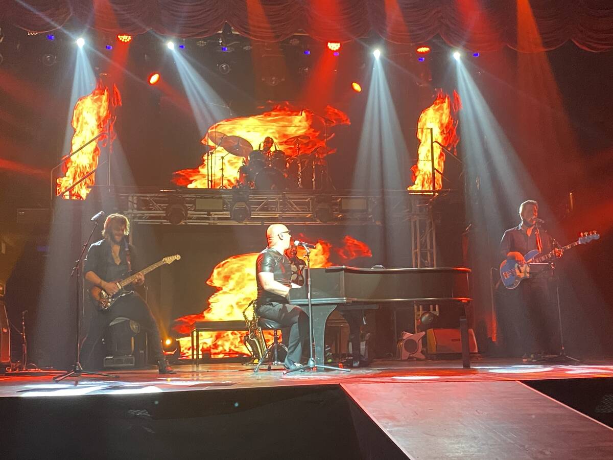 Kyle Martin's "Piano Man" is show at Mosaic On The Strip on Thursday, Oc.t 9, 2020. (John Katsi ...