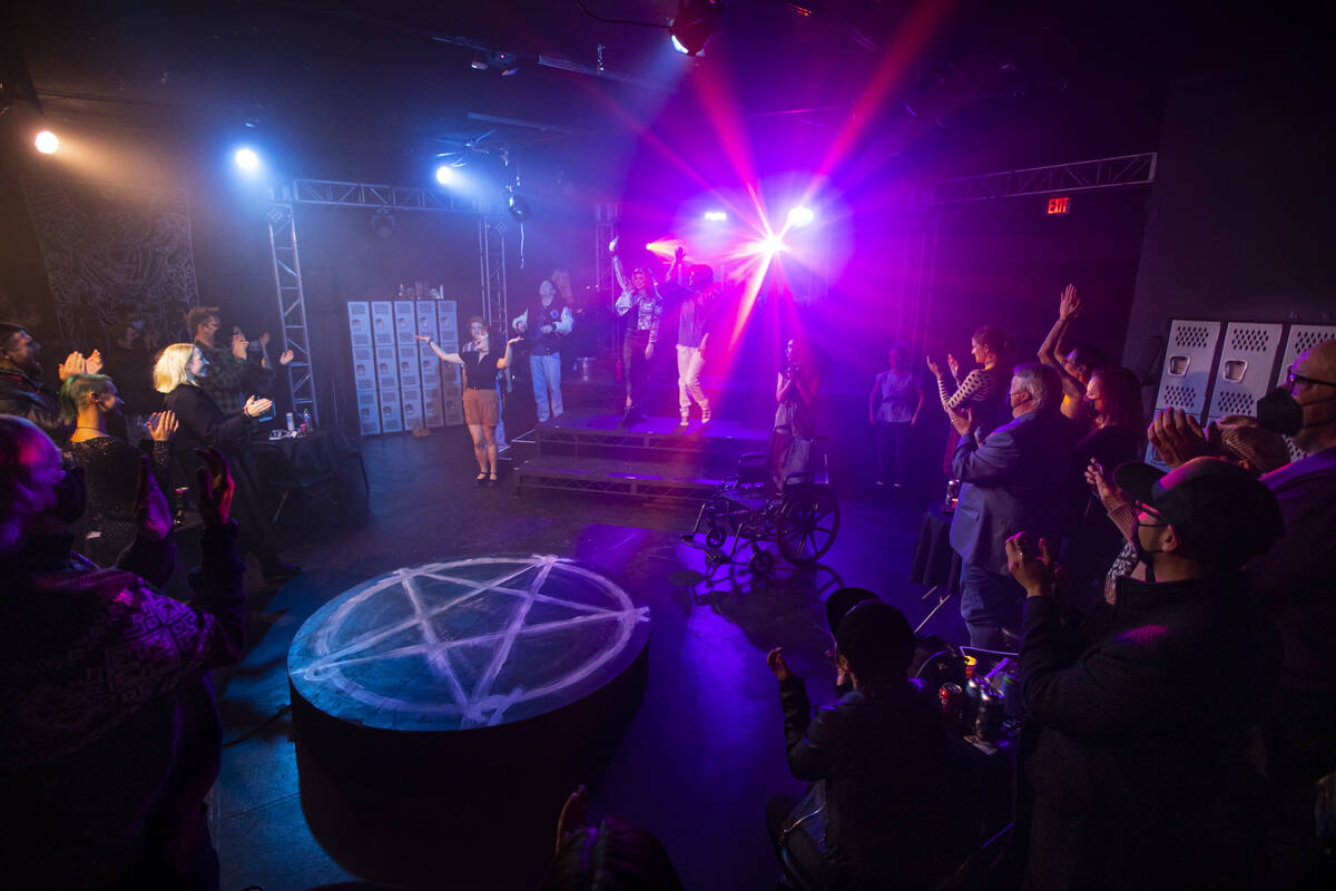 The audience gives a standing ovation at the end of the opening night performance of “Th ...
