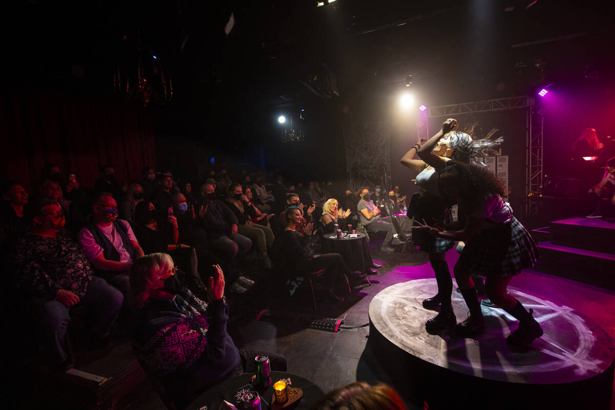 Attendees watch during the opening night of “The Craft: an Unauthorized Musical Parody&# ...