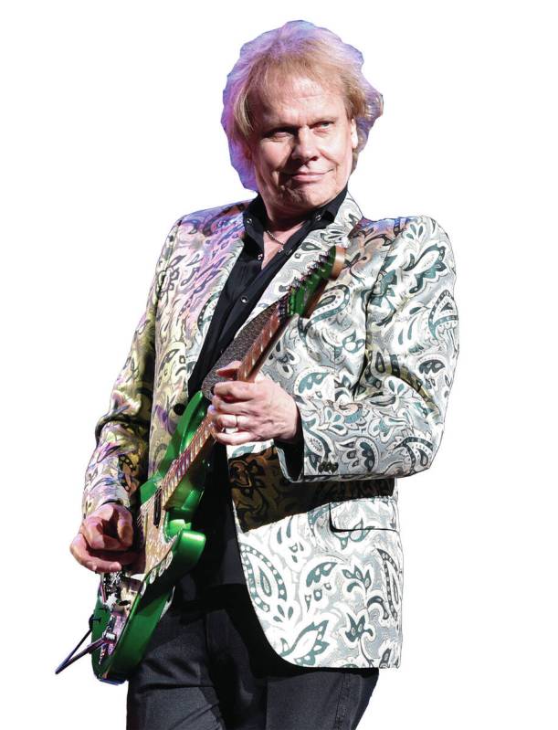 James Young, left, and Tommy Shaw of the band Styx perform in concert at the Hollywood Casino A ...