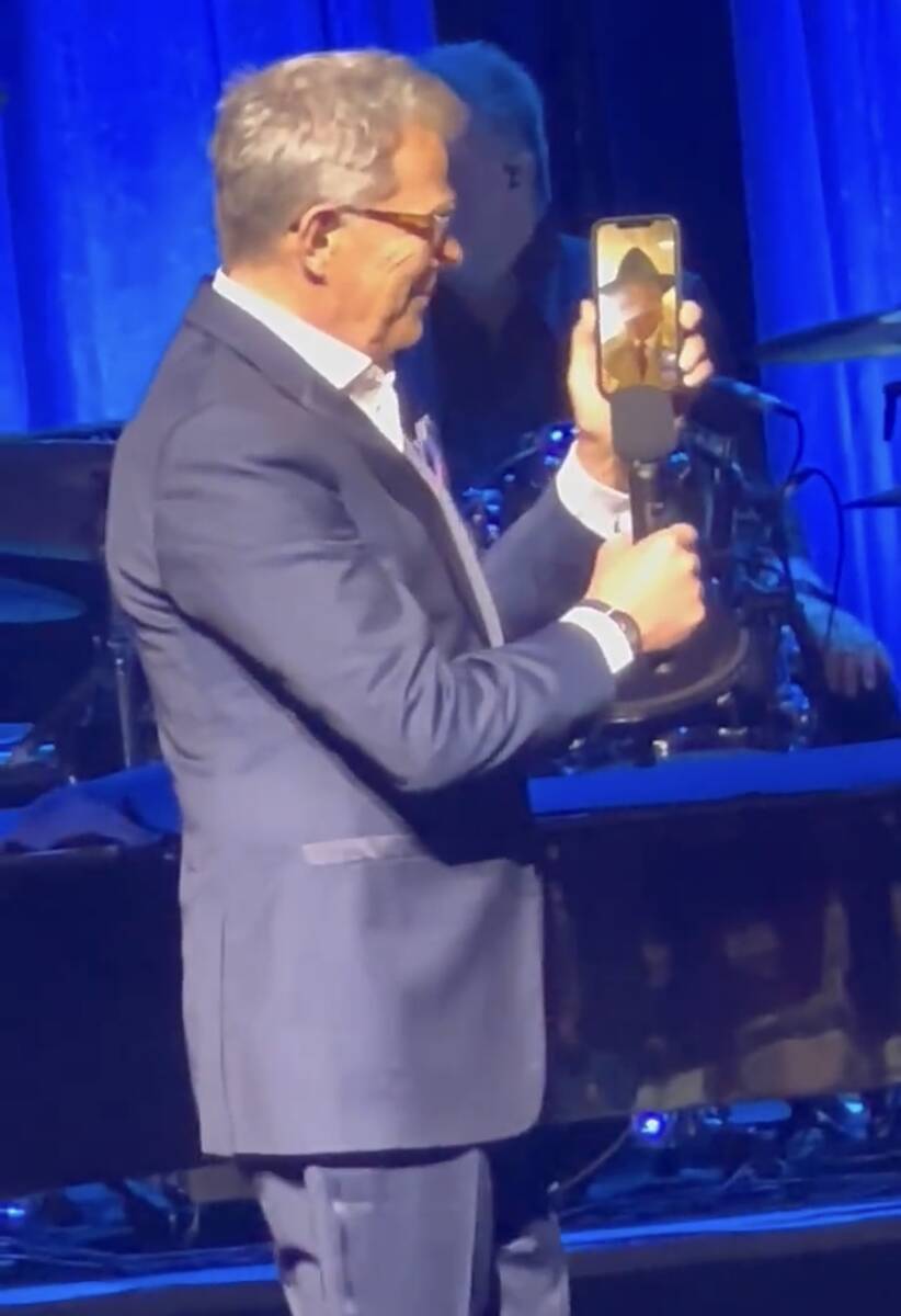 Famed producer, composer and arranger David Foster is shown talking to Michael Bublé on FaceTi ...