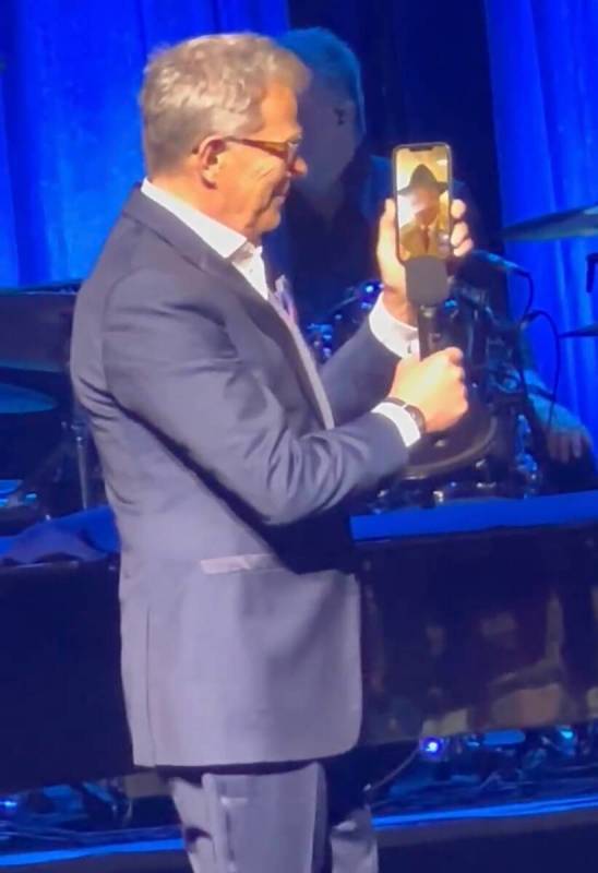 Famed producer, composer and arranger David Foster is shown talking to Michael Bublé on FaceTi ...