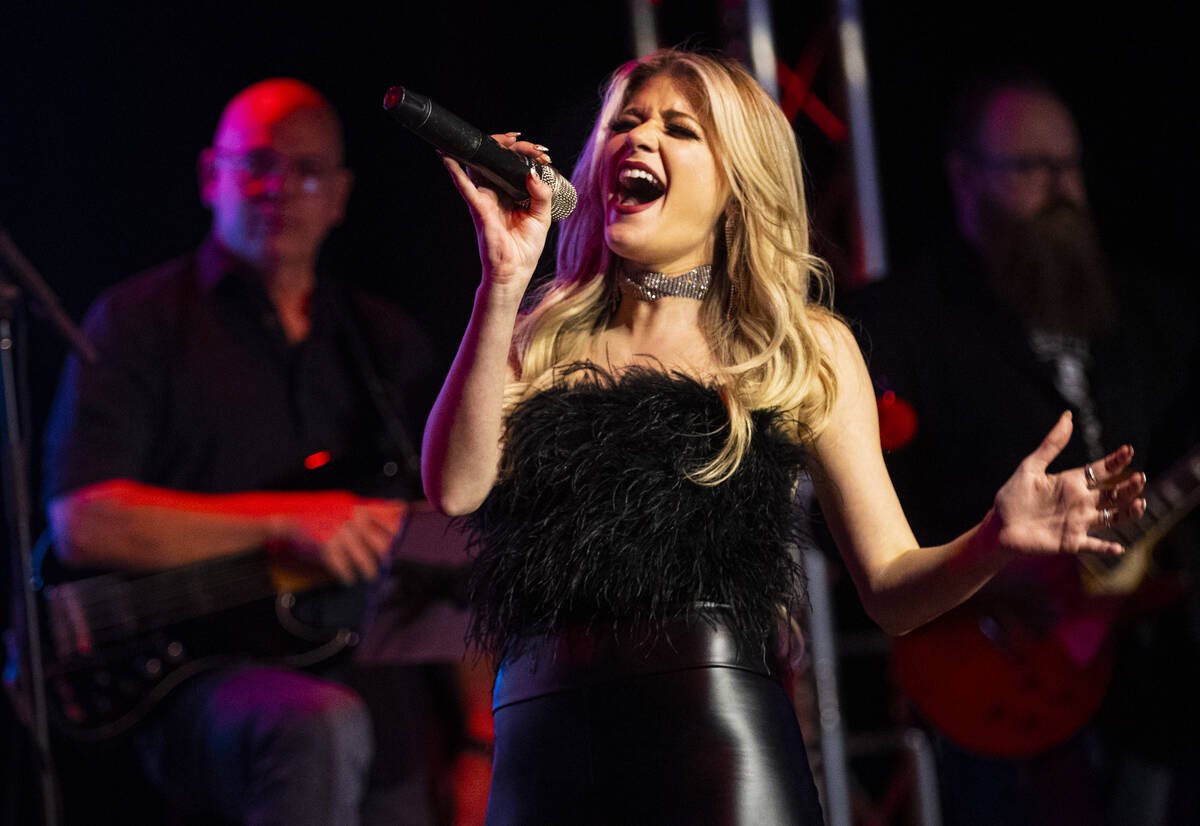 Katie Marie Jones performs during a "Monday's Dark" show celebrating Britney Spears a ...