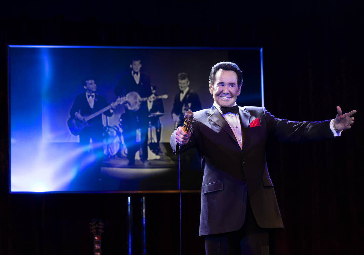 Wayne Newton performs at Bugsy's Cabaret on Monday, Jan. 24, 2022, at the Flamingo, in Las Vega ...